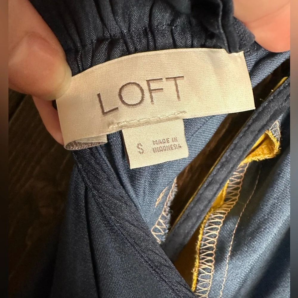 LOFT Women’s Colorblock Halter blouse- Size Small (S) - Picture 2 of 6